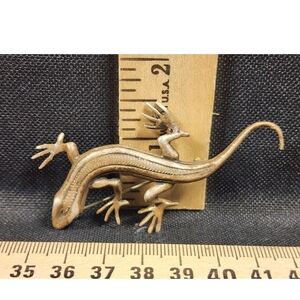 Vintage Sterling Silver Small Lizard Chameleon Brooch Pin/Pendant Marked/Tested+